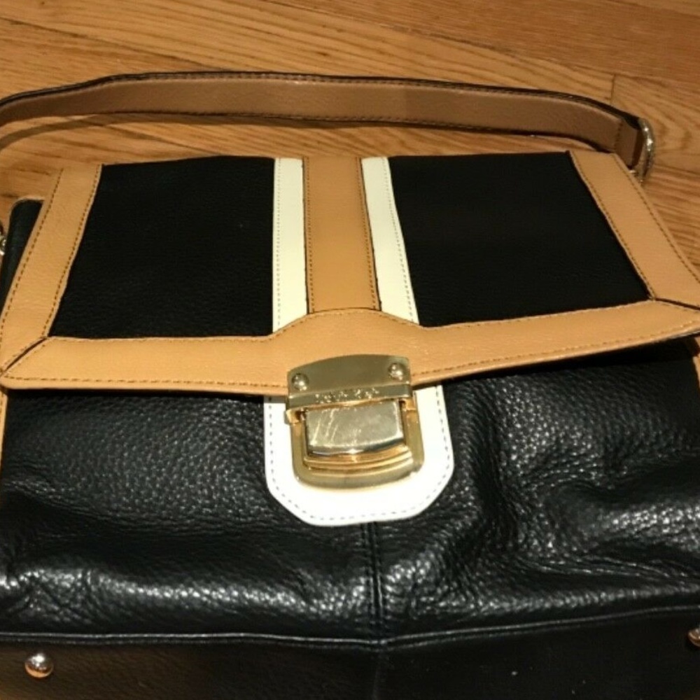 Calvin Klein Color Block Leather Chain Bag
